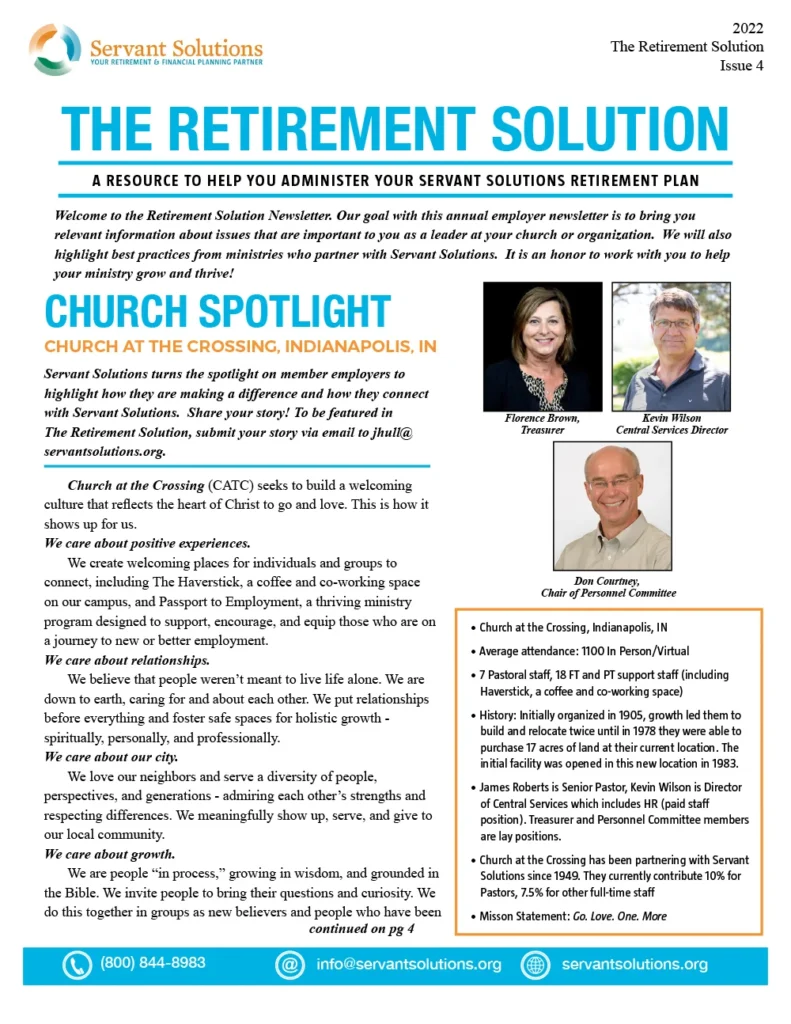the retirement solution newsletter