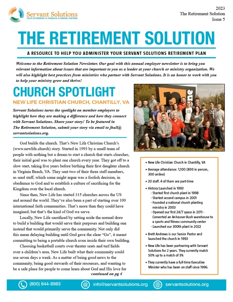 the retirement solution newsletter