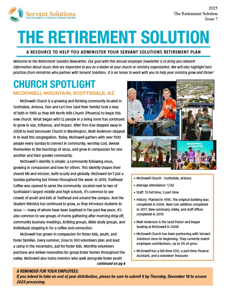the retirement solution newsletter