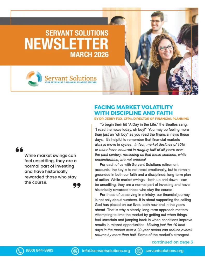Servant Solutions Newsletter