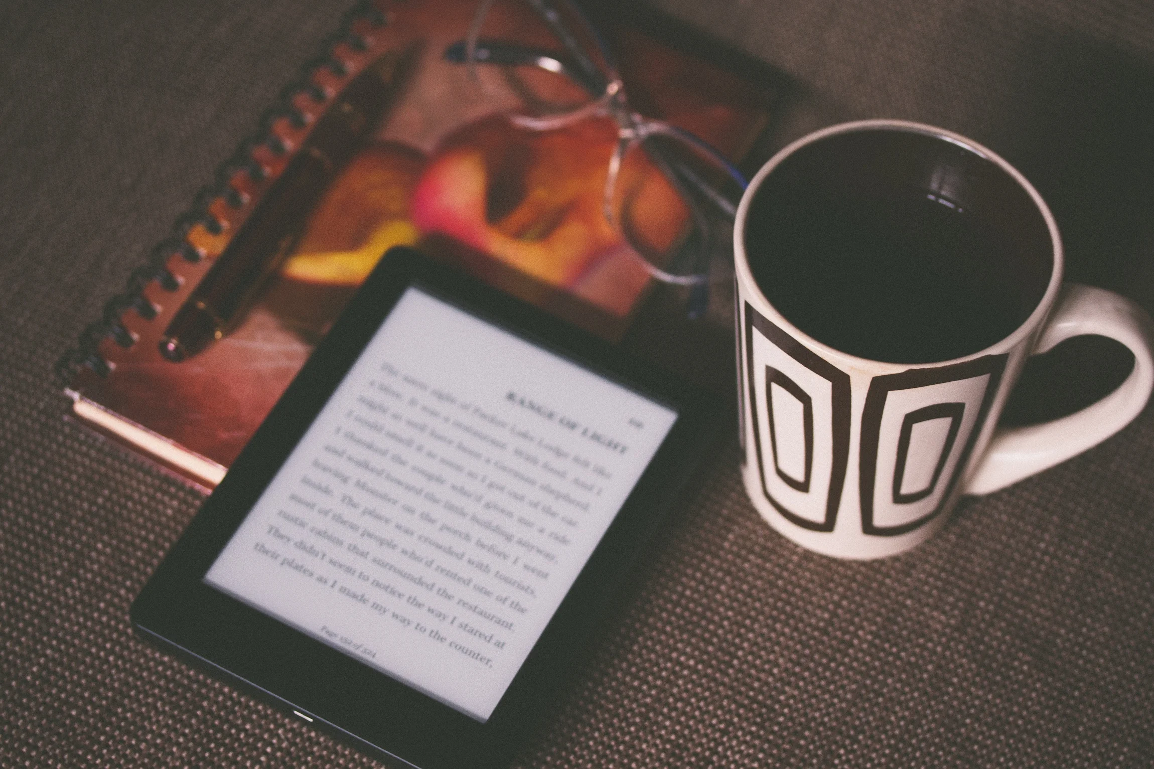 tablet and coffee